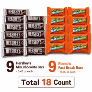 Hershey's Milk Chocolate & Reese's Fast Break Variety Pack – 18 Count